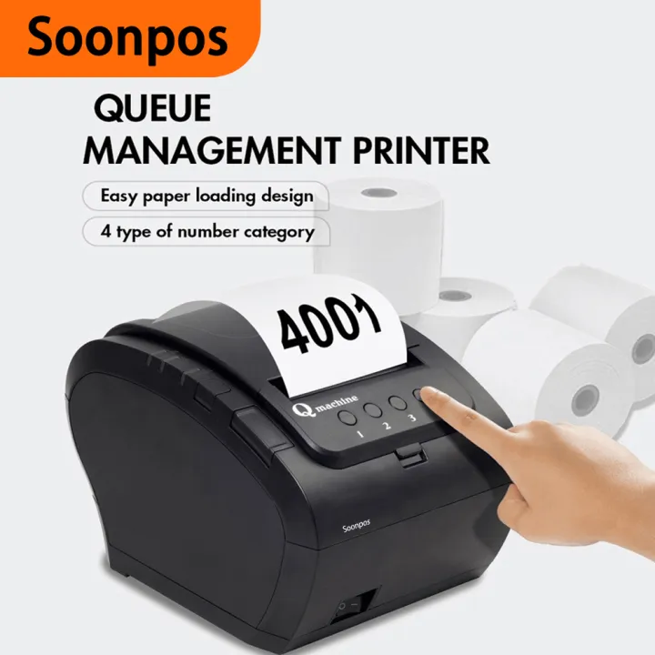 Commercial Printing Inc - Imprimante thermique de tickets d’attente Soonpos