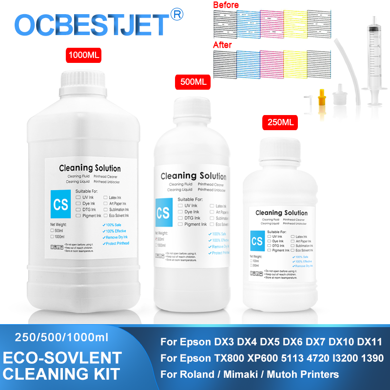 Eco Solvent Ink Cartridge - Solution de nettoyage d'encre éco-solvant, pour