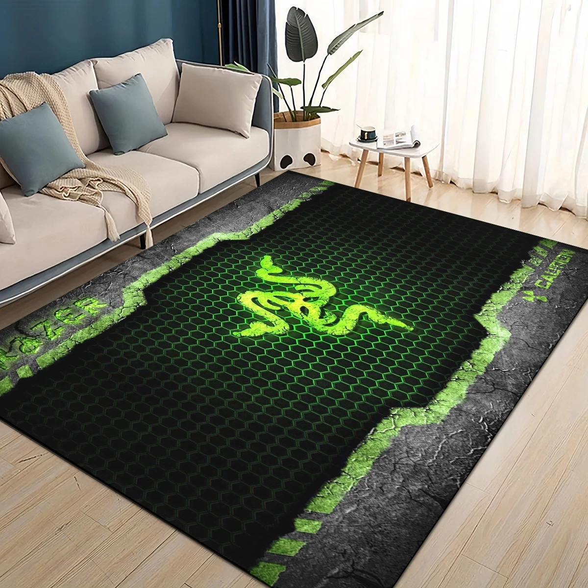 Commercial Printing Machine For Sale - Tapis imprimé 3D Razer Game Green